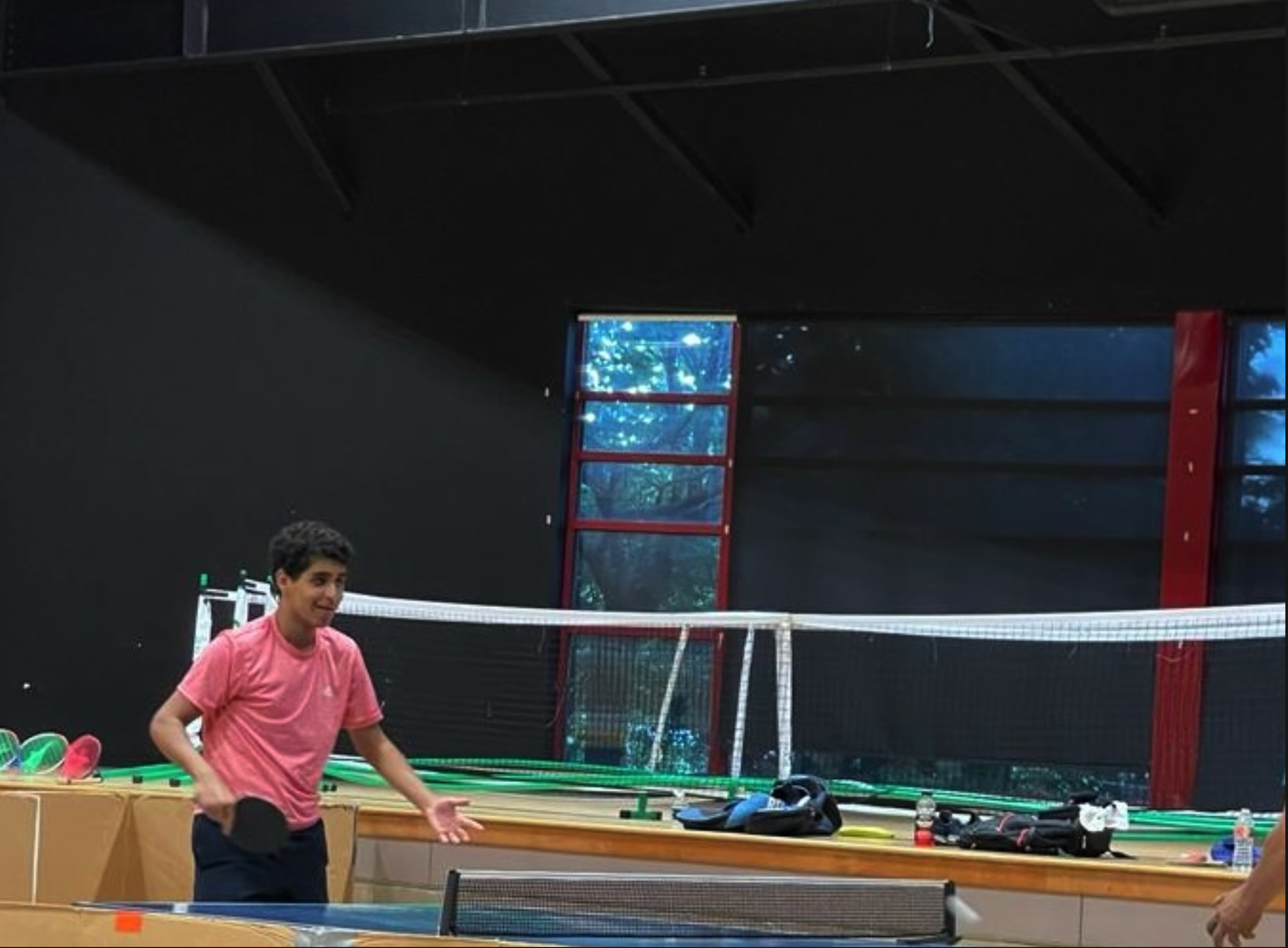 Nasraldeen Moustafa - Founder of Sand Smash, training at table tennis facility